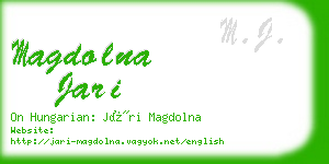 magdolna jari business card